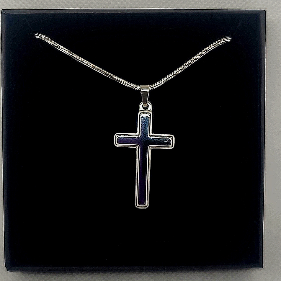 Mens Fashion Cross Necklace With Gift Box